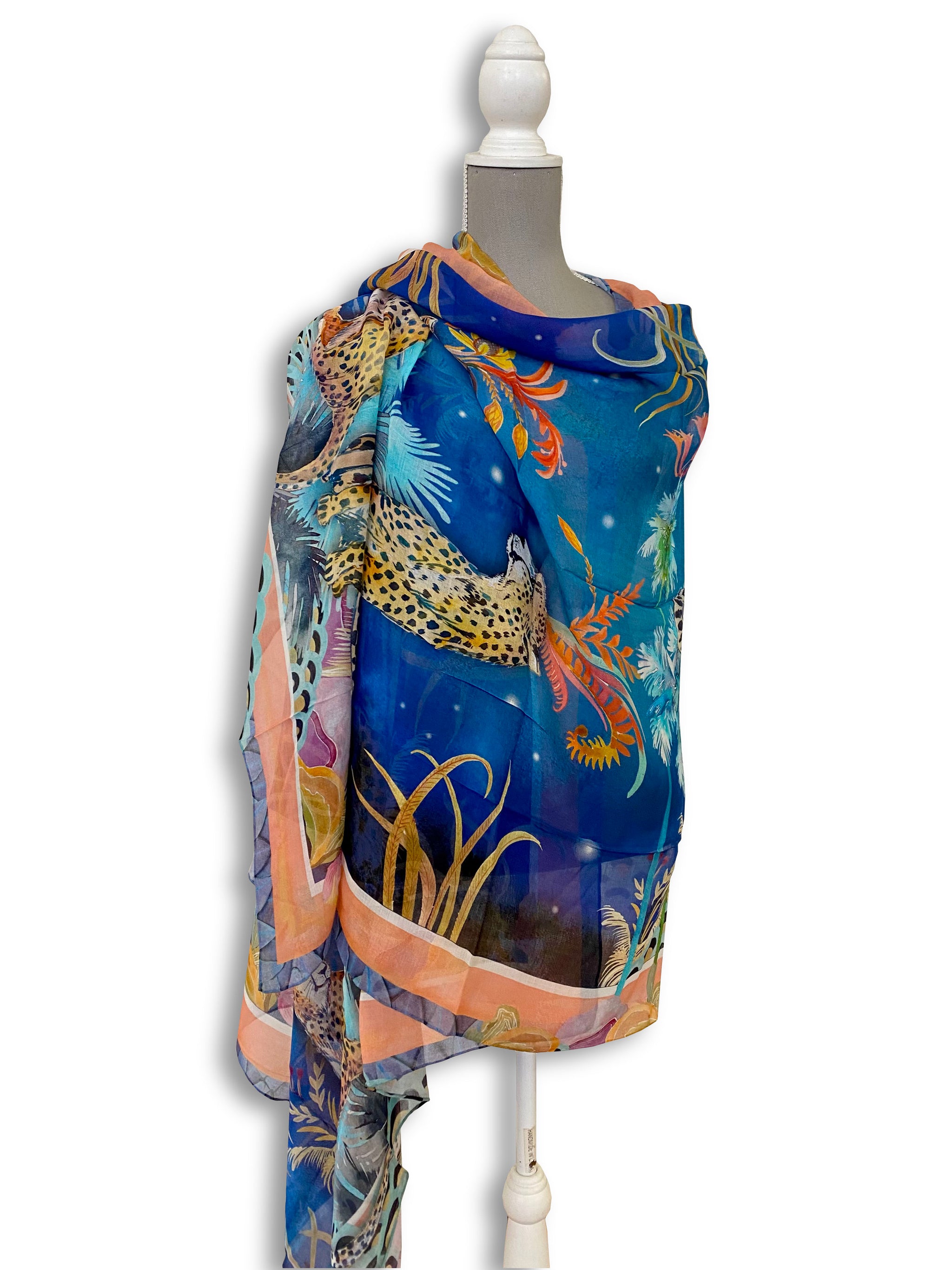 Fiesta Cheetah Silk-modal Scarf