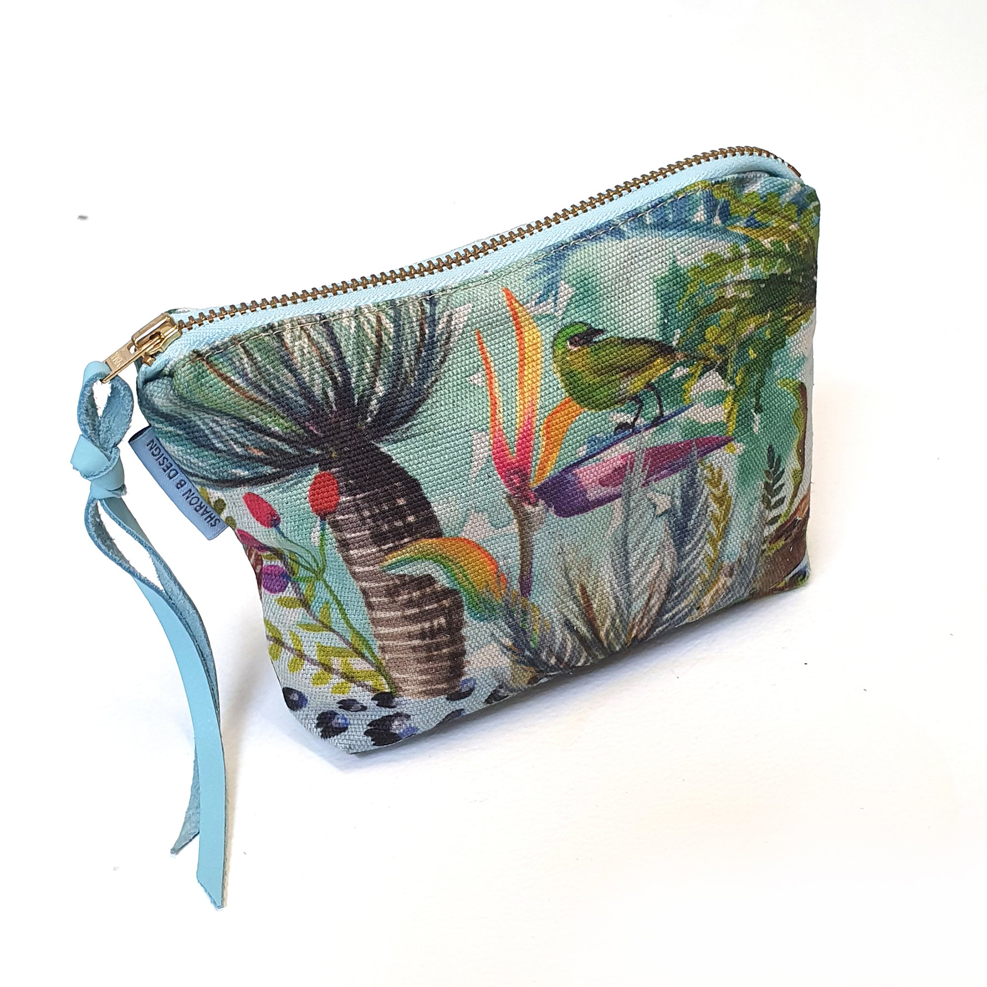 Zip pouch with Cycad artwork